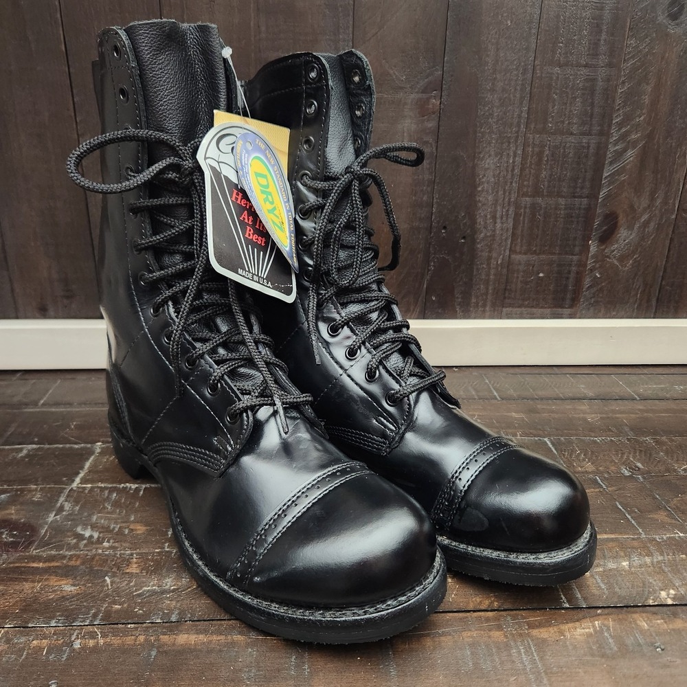 Vintage Black Corcoran 1500 Military Jump DRYZ Boots Paratrooper Men's 10 D